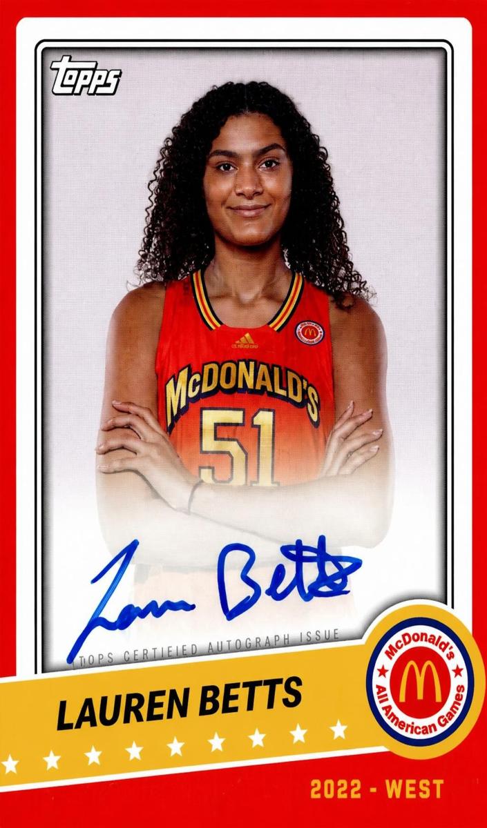 2022 Topps Chrome McDonald's All American Lauren Betts #PA-LB card