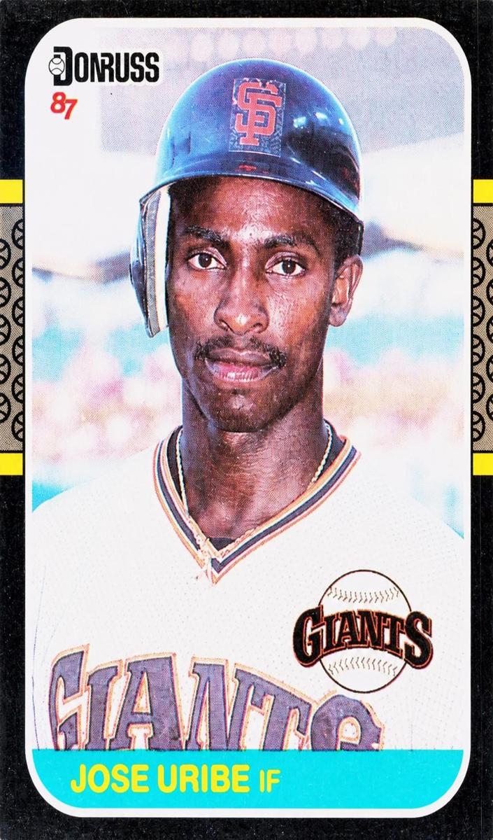 Jose Uribe 1987 Donruss Baseball
