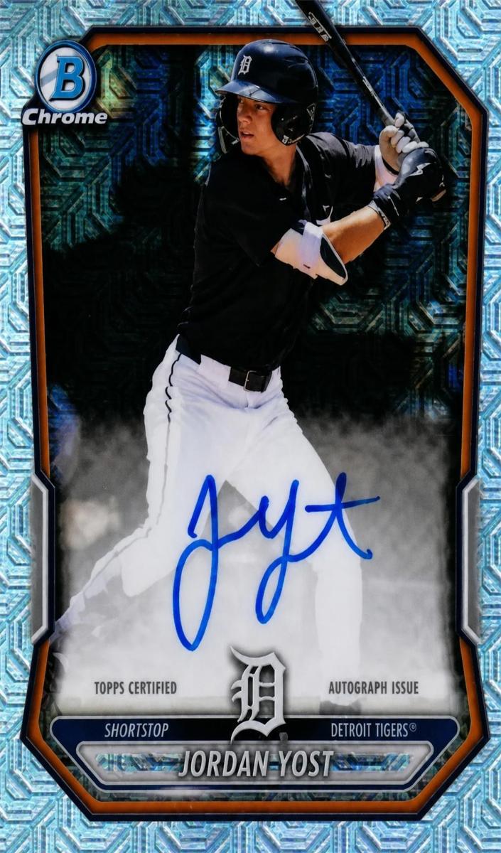 Jordan Yost 2026 Bowman Mega Box card