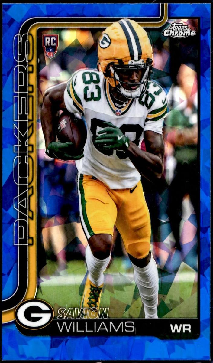 2025 Topps Chrome Savion Williams [Aqua Wave Refractor] #340 card