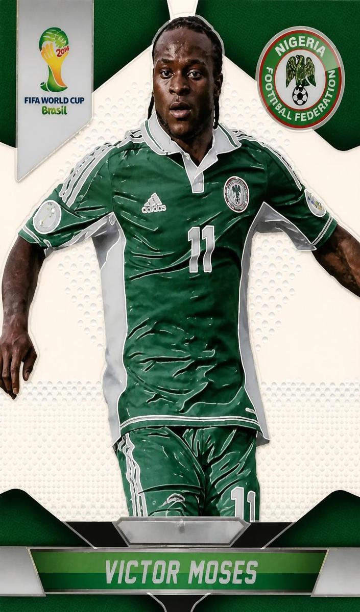 2014 Panini Prizm World Cup Victor Moses [Black] #151 card