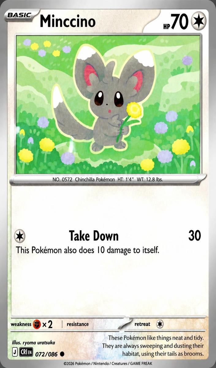 Minccino 2026 Pokemon Mega Evolution Chaos Rising