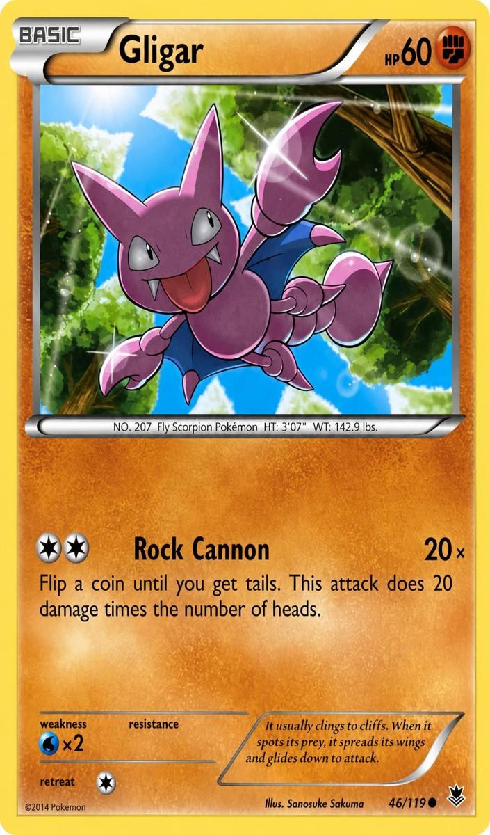 Gligar 2014 Pokemon XY Phantom Forces