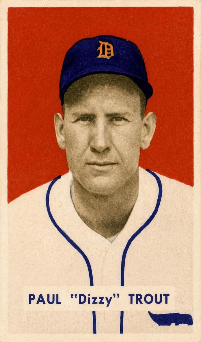 1949 Bowman Dizzy Trout #208 card