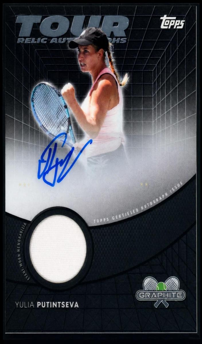 2026 Topps Graphite Tour Relic Autograph Yulia Putintseva #TRA-YPA card