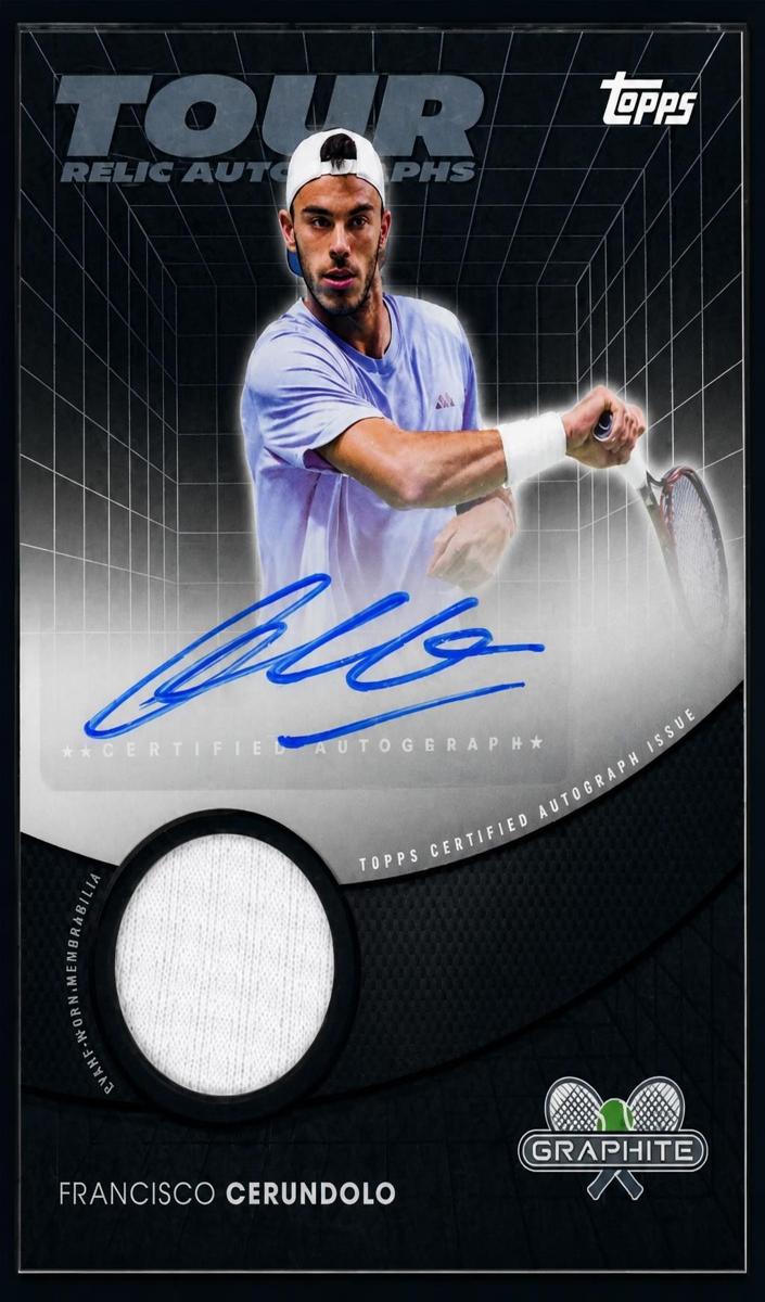 2026 Topps Graphite Tour Relic Autograph Francisco Cerundolo #TRA-FCO card