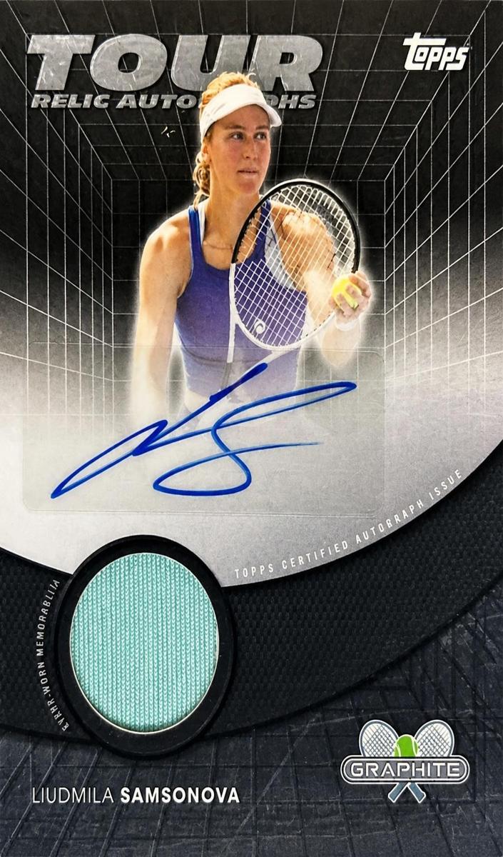 2026 Topps Graphite Tour Relic Autograph Liudmila Samsonova #TRA-LSA card