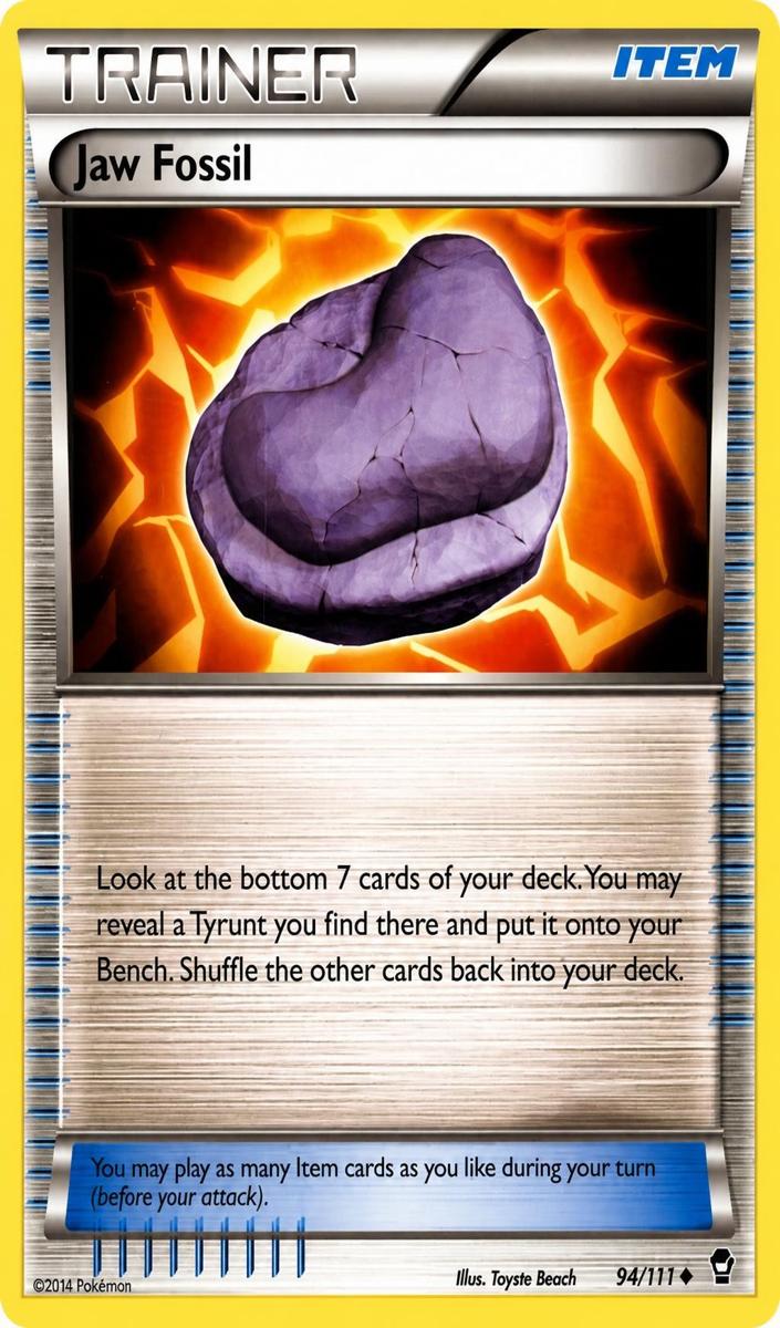 Jaw Fossil 2014 Pokemon XY Furious Fists