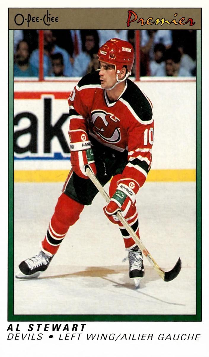 1990 O-Pee-Chee Premier Alan Stewart #113 card