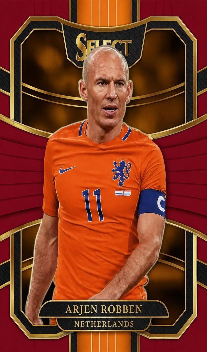 2017 Panini Select Arjen Robben [Maroon] #15 card