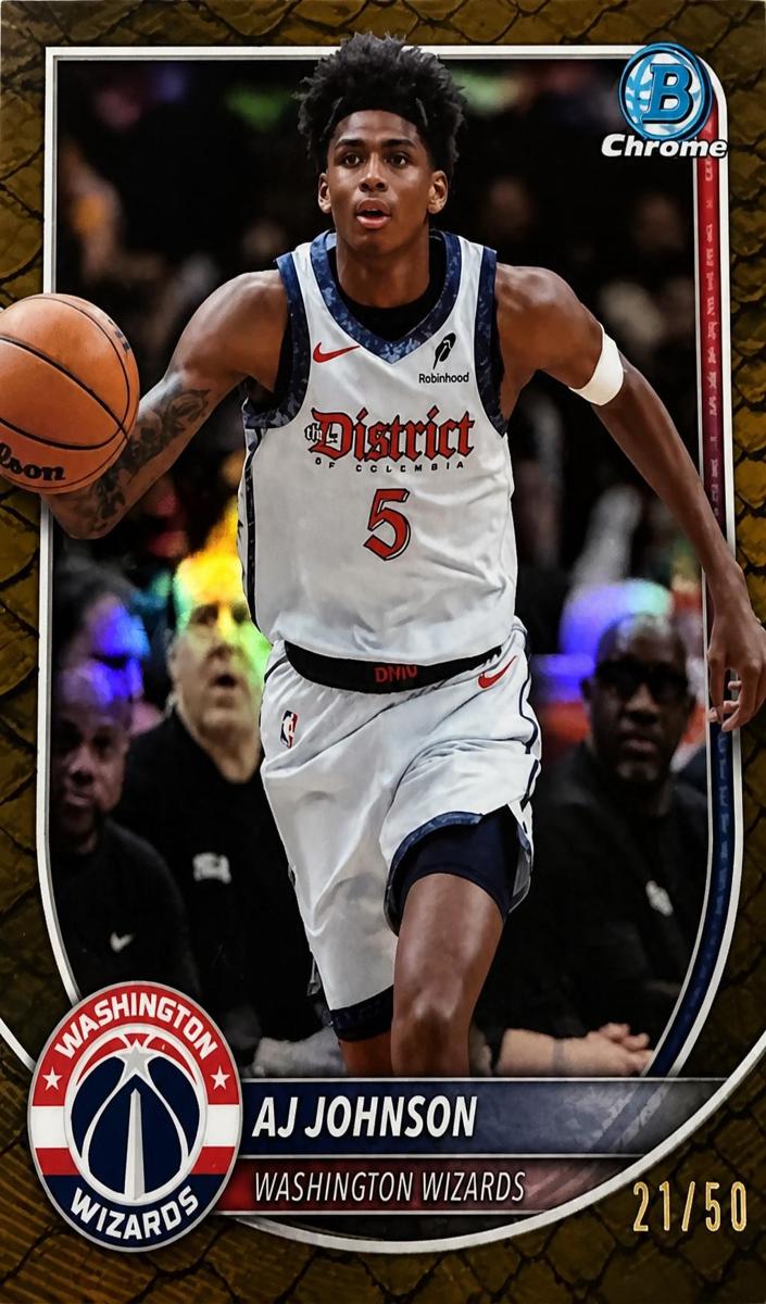AJ Johnson 2025 Bowman Basketball card