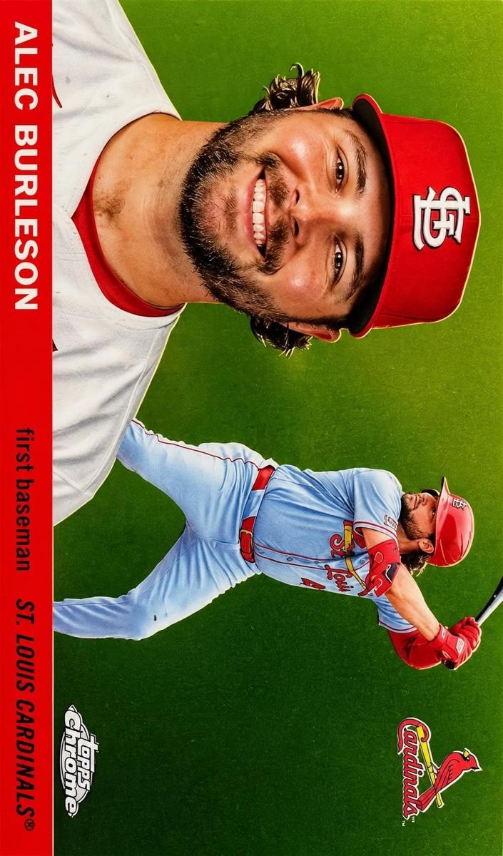 2025 Topps Chrome Platinum Alec Burleson [Vibrations Refractor] #173 card