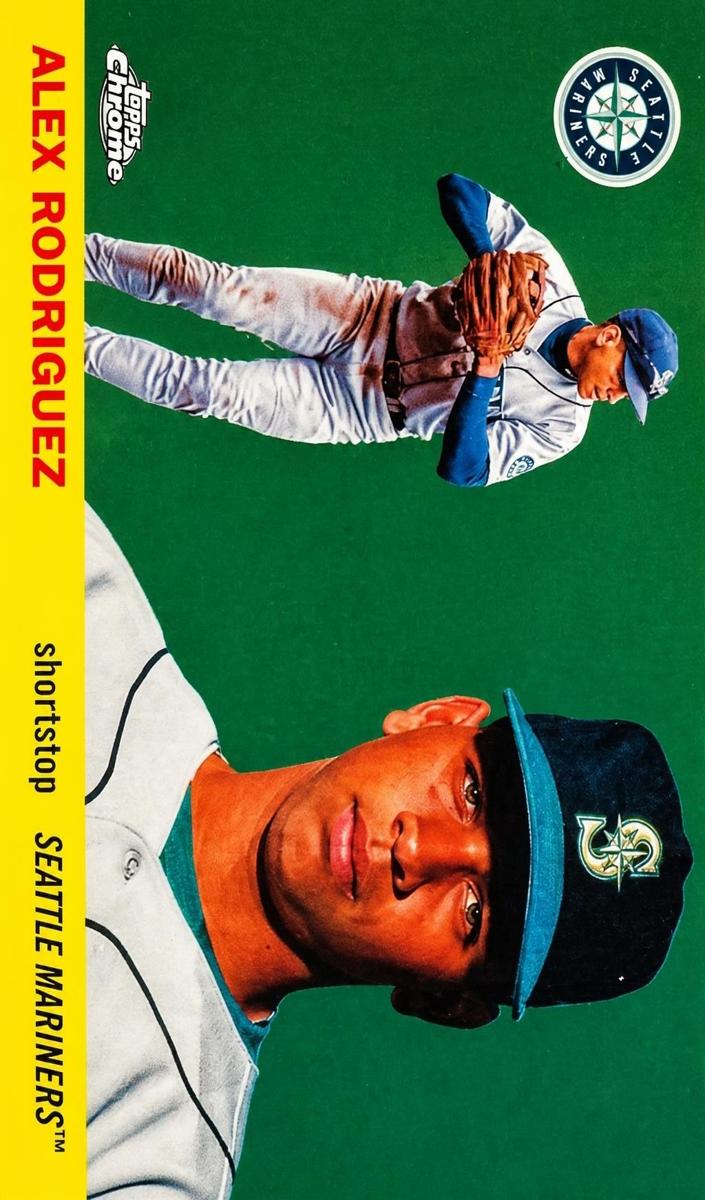 2025 Topps Chrome Platinum Alex Rodriguez [Blue Shimmer Refractor] #401 card