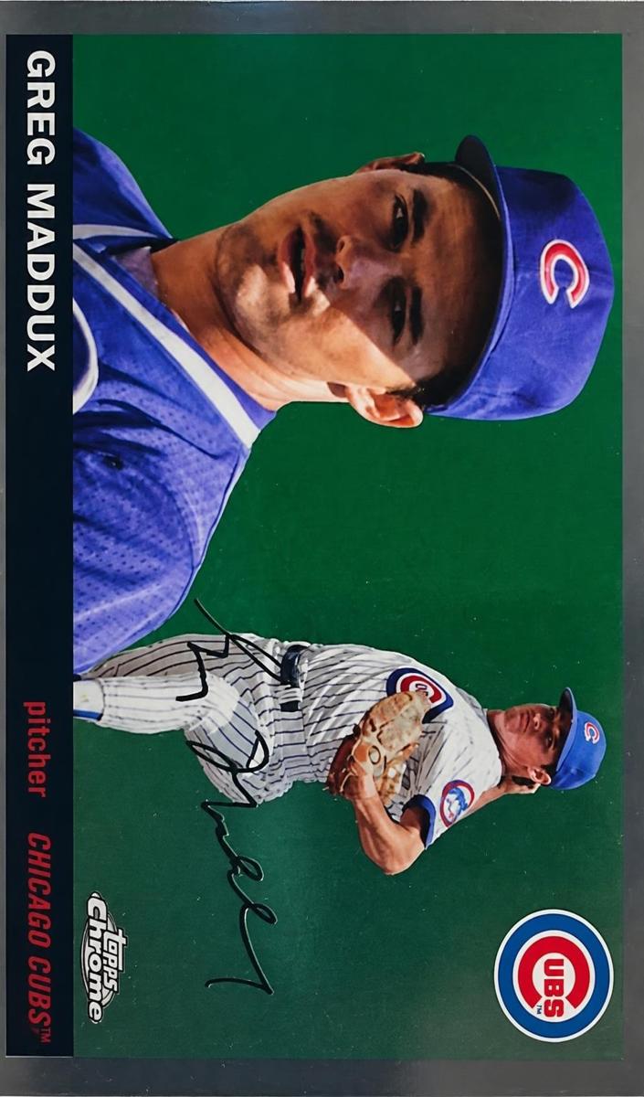 2025 Topps Chrome Platinum Greg Maddux [Green Wave Refractor] #303 card