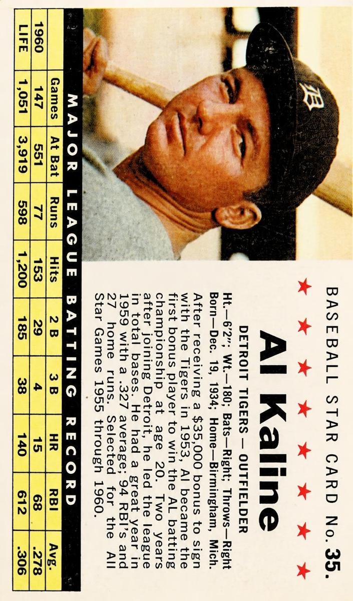 1961 Al Kaline [Perforated] #35