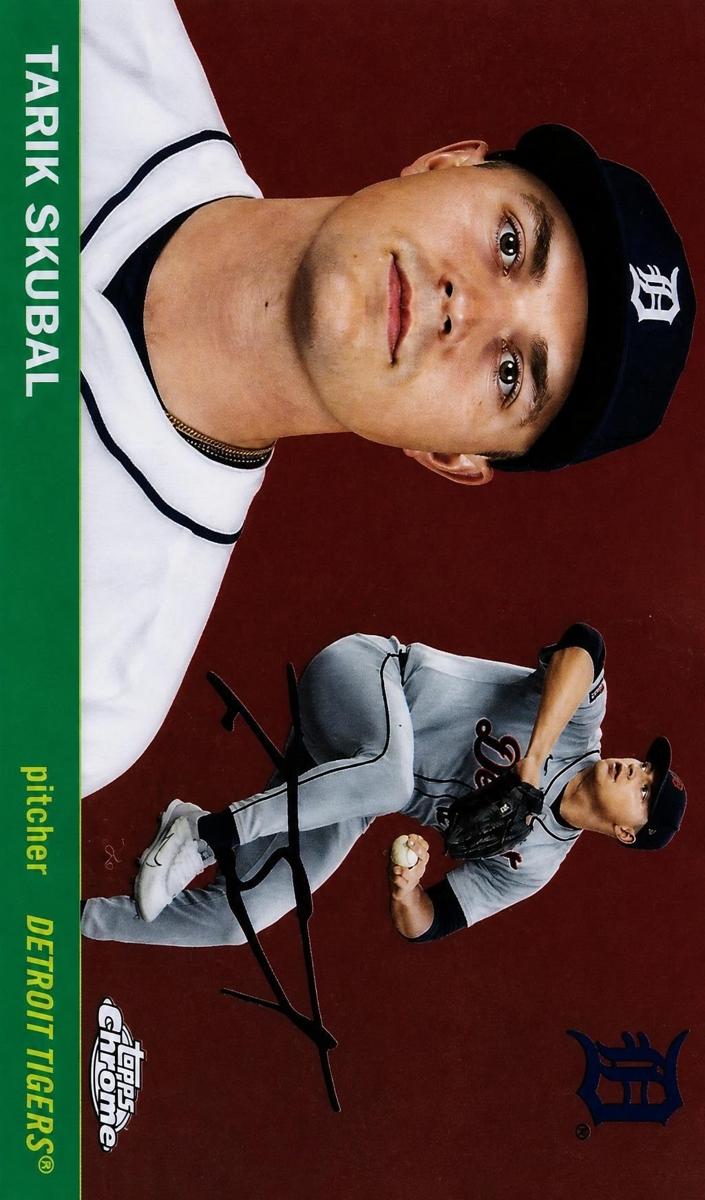 2025 Topps Chrome Platinum Tarik Skubal [Blue Mini-Diamond Refractor] #68 card