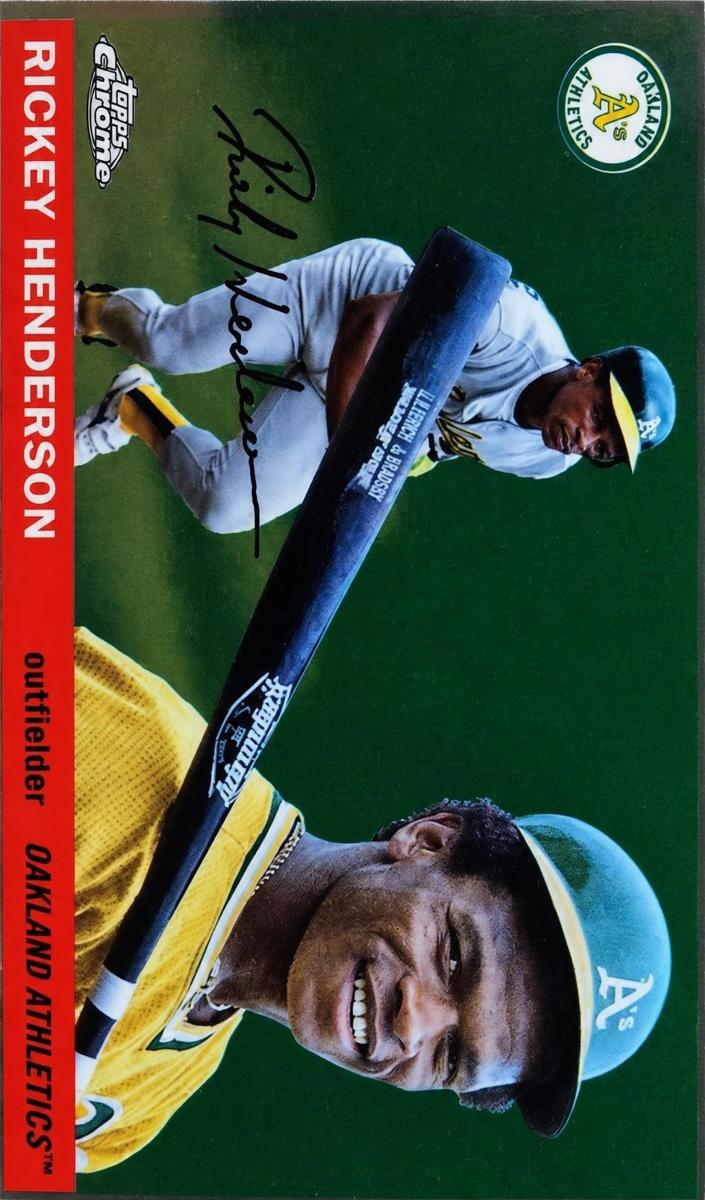 Rickey Henderson 2025 Chrome Platinum card