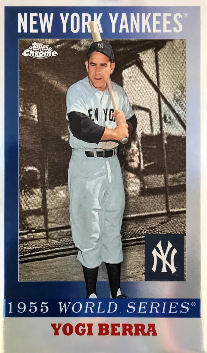 Yogi Berra 2025 Topps Chrome Platinum 1955 World Series Baseball