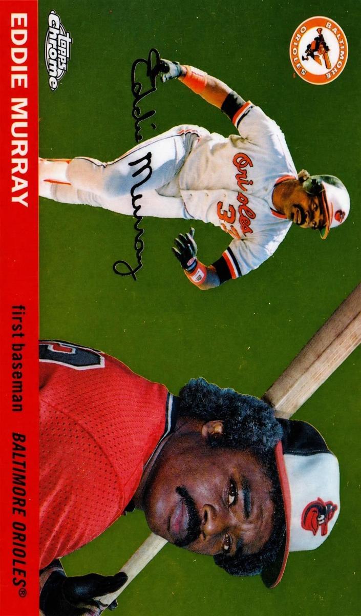 2025 Topps Chrome Platinum Eddie Murray [Vibrations Refractor] #381 card