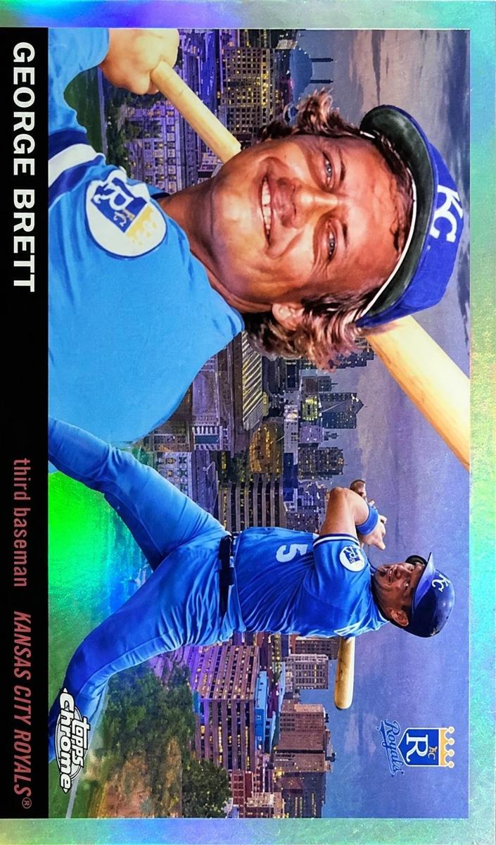 2025 Topps Chrome Platinum 1955 City Variation George Brett #55CV-36 card