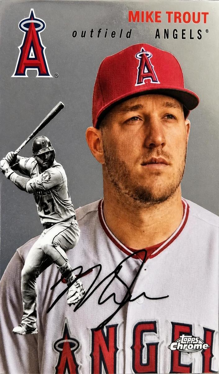 2023 Topps Chrome Platinum Anniversary Mike Trout #150 card