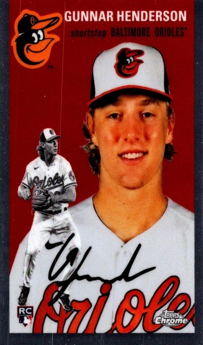 2023 Topps Chrome Platinum Anniversary Gunnar Henderson [Refractor] #50 card
