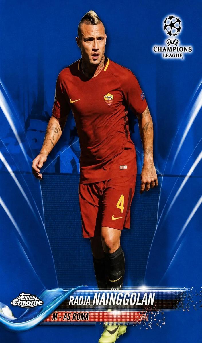 2017 Topps Chrome UEFA Champions League Radja Nainggolan [Blue] #87 card