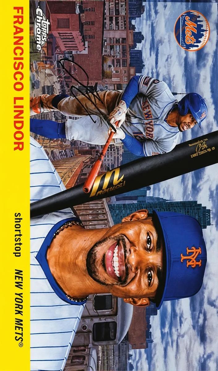 2025 Topps Chrome Platinum 1955 City Variation Francisco Lindor #55CV-50 card