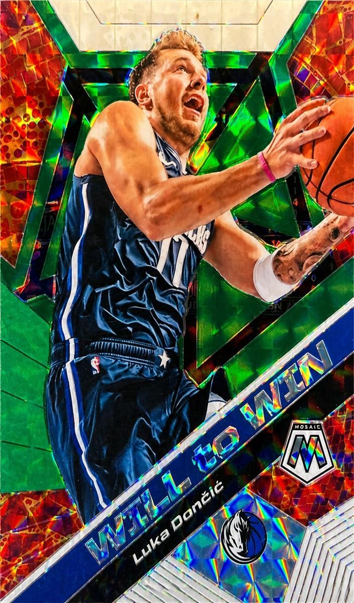 2019 Panini Mosaic Luka Doncic [Green Mosaic] #13 card