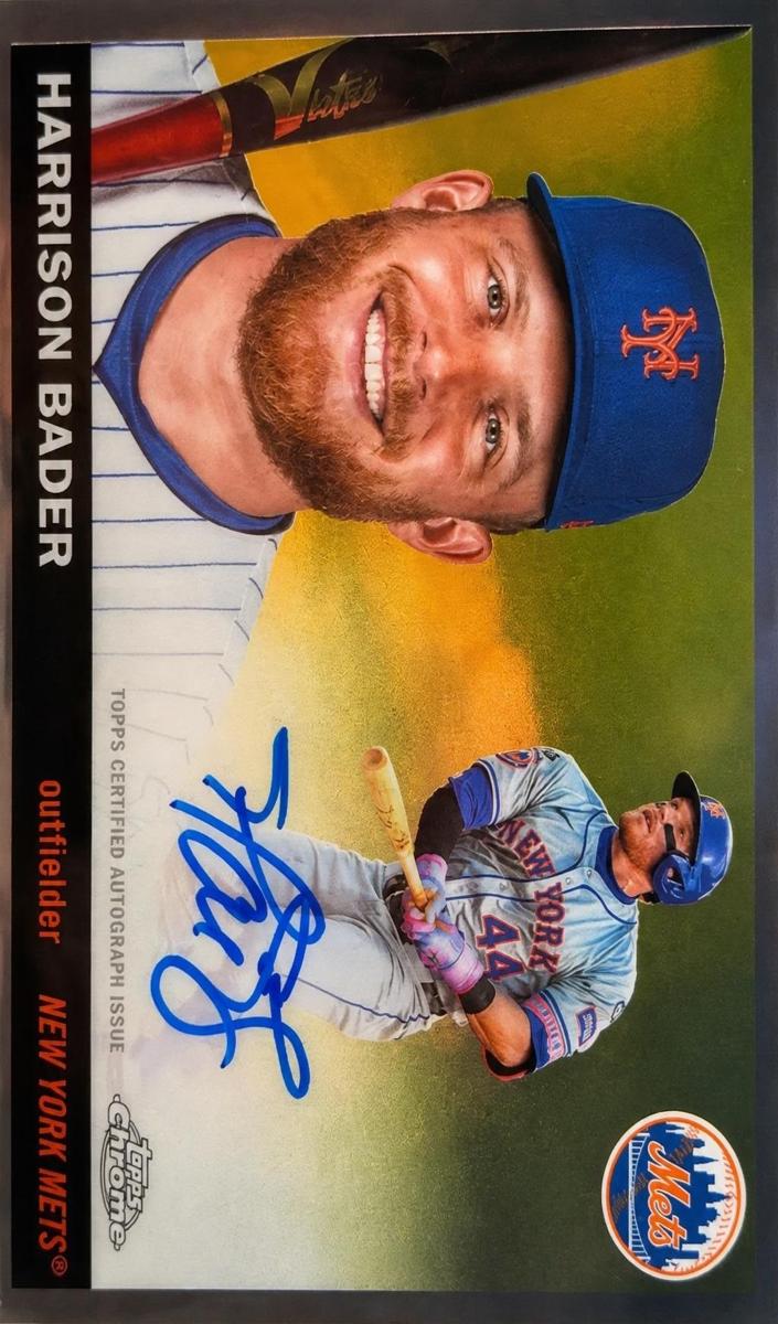 Harrison Bader 2025 Chrome Platinum card