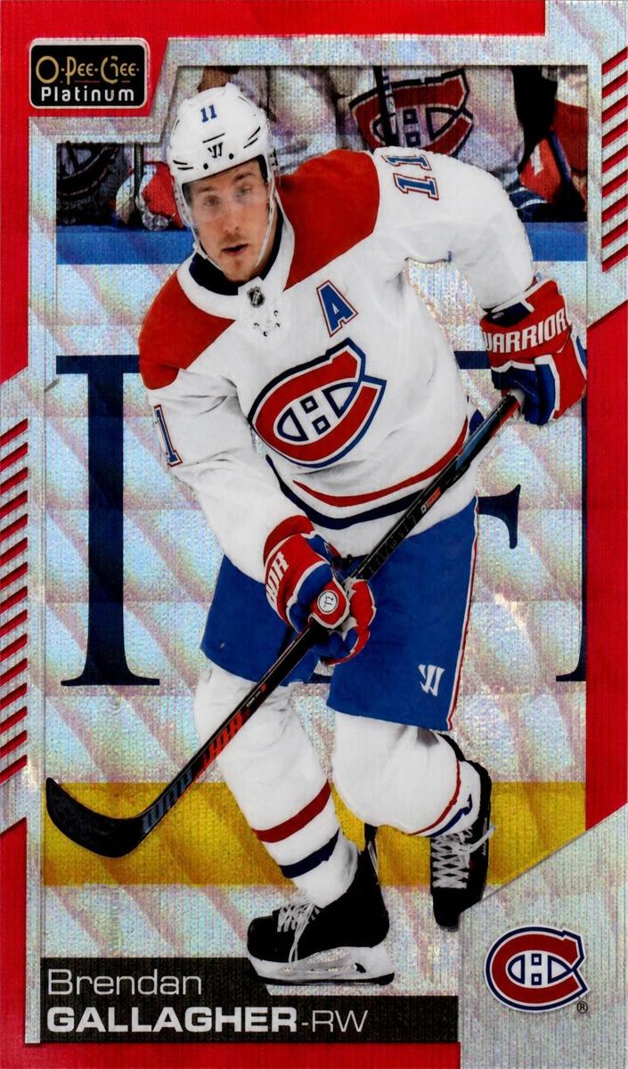 2020 O-Pee-Chee Platinum Brendan Gallagher [Red Surge] #128 card