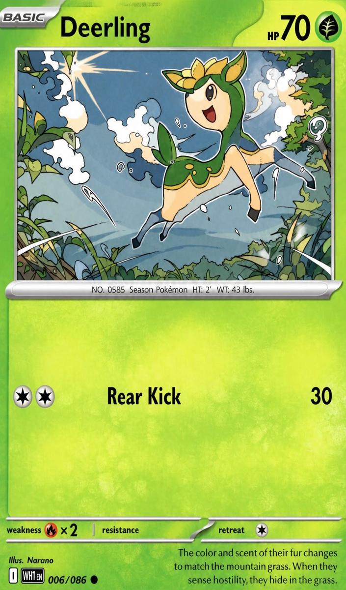 Deerling 2025 Pokemon Scarlet & Violet White Flare
