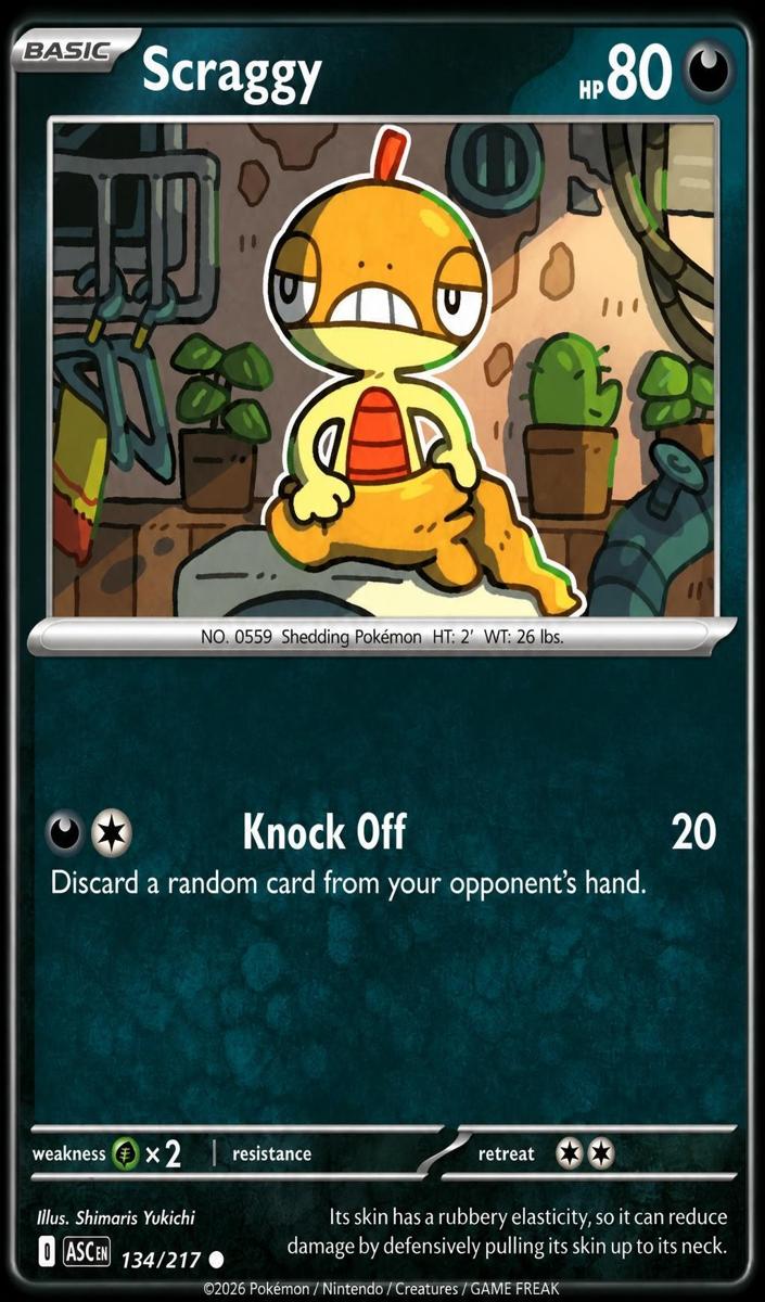 Scraggy 2026 Pokemon Mega Evolution Ascended Heroes