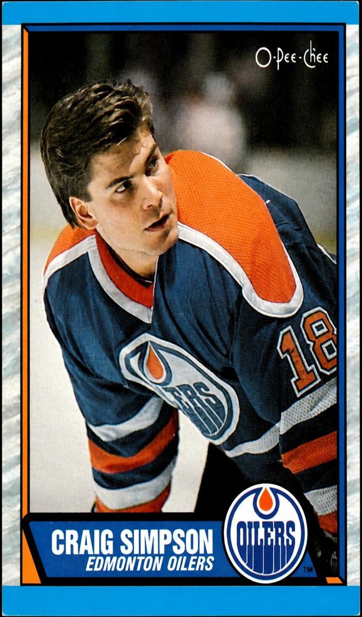 1989 O-Pee-Chee Craig Simpson #99 card
