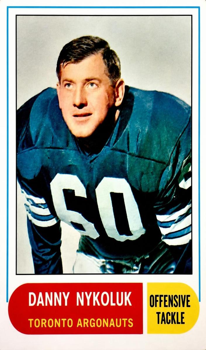 1968 O-Pee-Chee CFL Danny Nykoluk #41 card