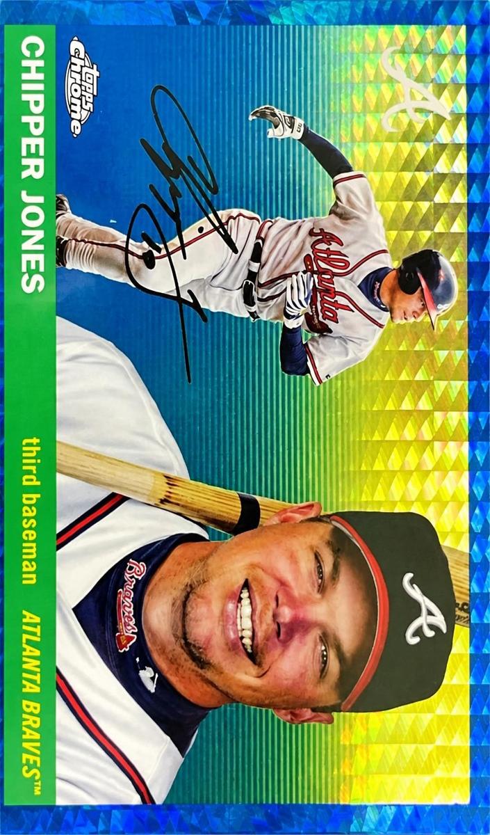 2025 Topps Chrome Platinum Chipper Jones [Blue Prism] #374 card