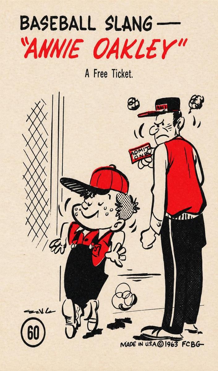 1963 Baseball Slang- [Annie Oakley] #60