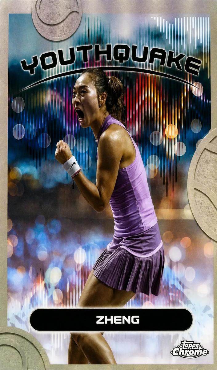 2025 Topps Chrome Qinwen Zheng #YQE-3 card