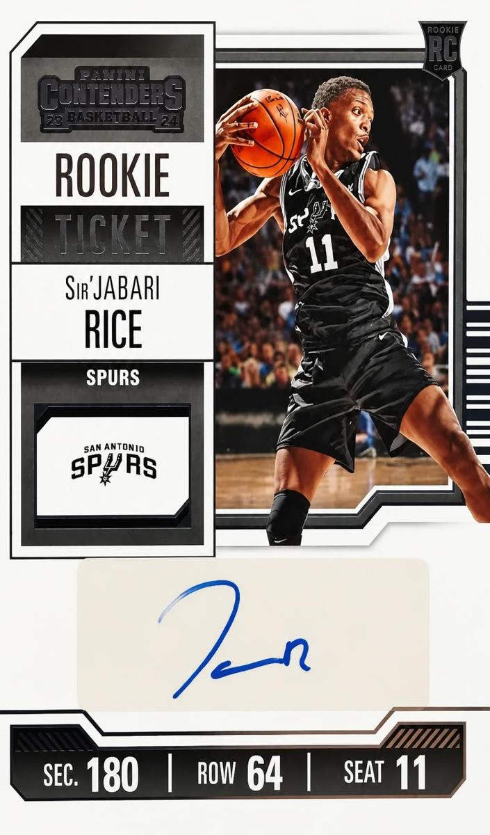 2023 Panini Contenders Sir'Jabari Rice #164 card