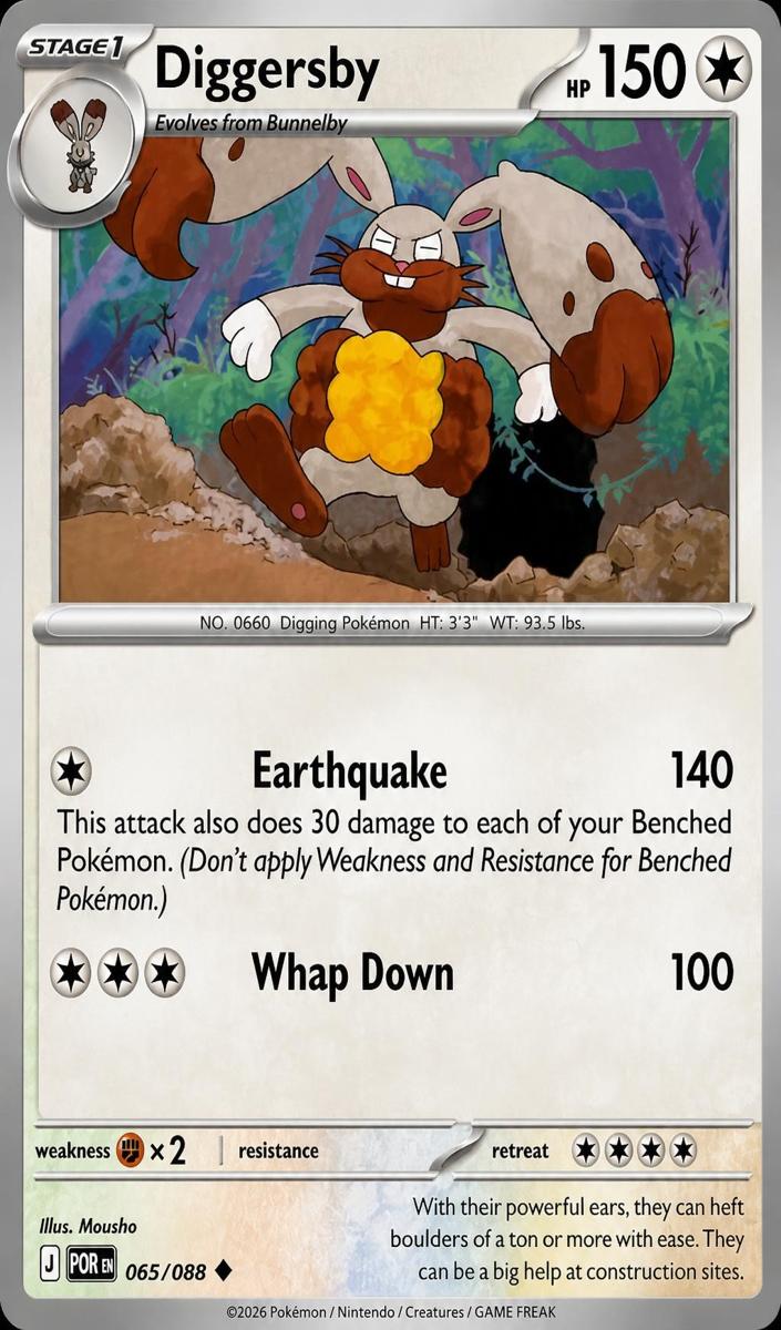 Diggersby 2026 Pokemon Mega Evolution Perfect Order