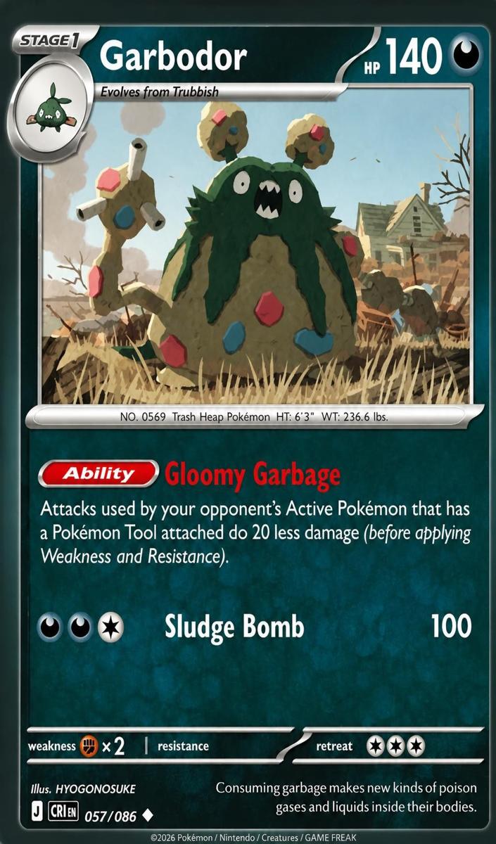 Garbodor 2026 Pokemon Mega Evolution Chaos Rising