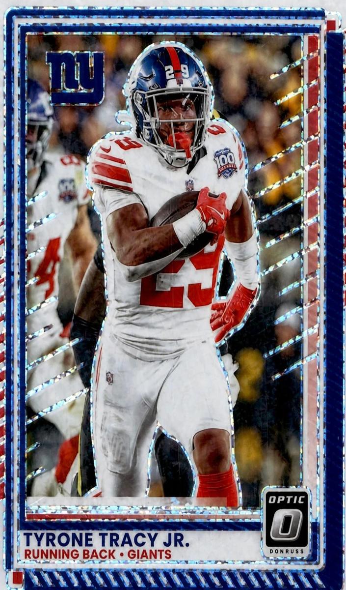 Tyrone Tracy Jr. 2025 Donruss Optic Football card