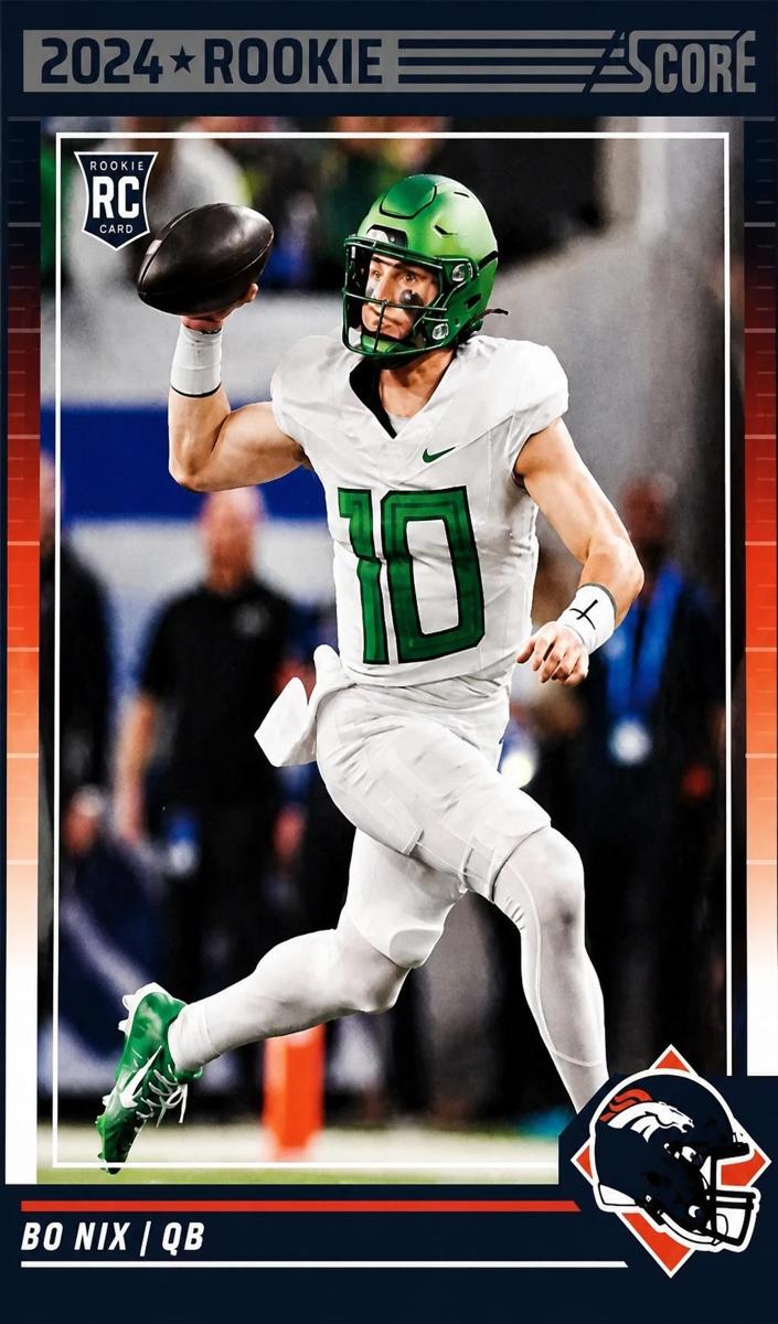 2024 Panini Score Bo Nix [Green] #332 card