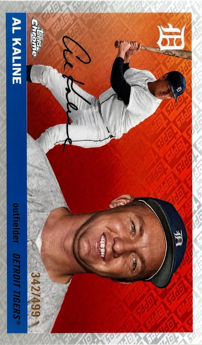 2025 Topps Chrome Platinum Al Kaline [Green Wave Refractor] #487 card