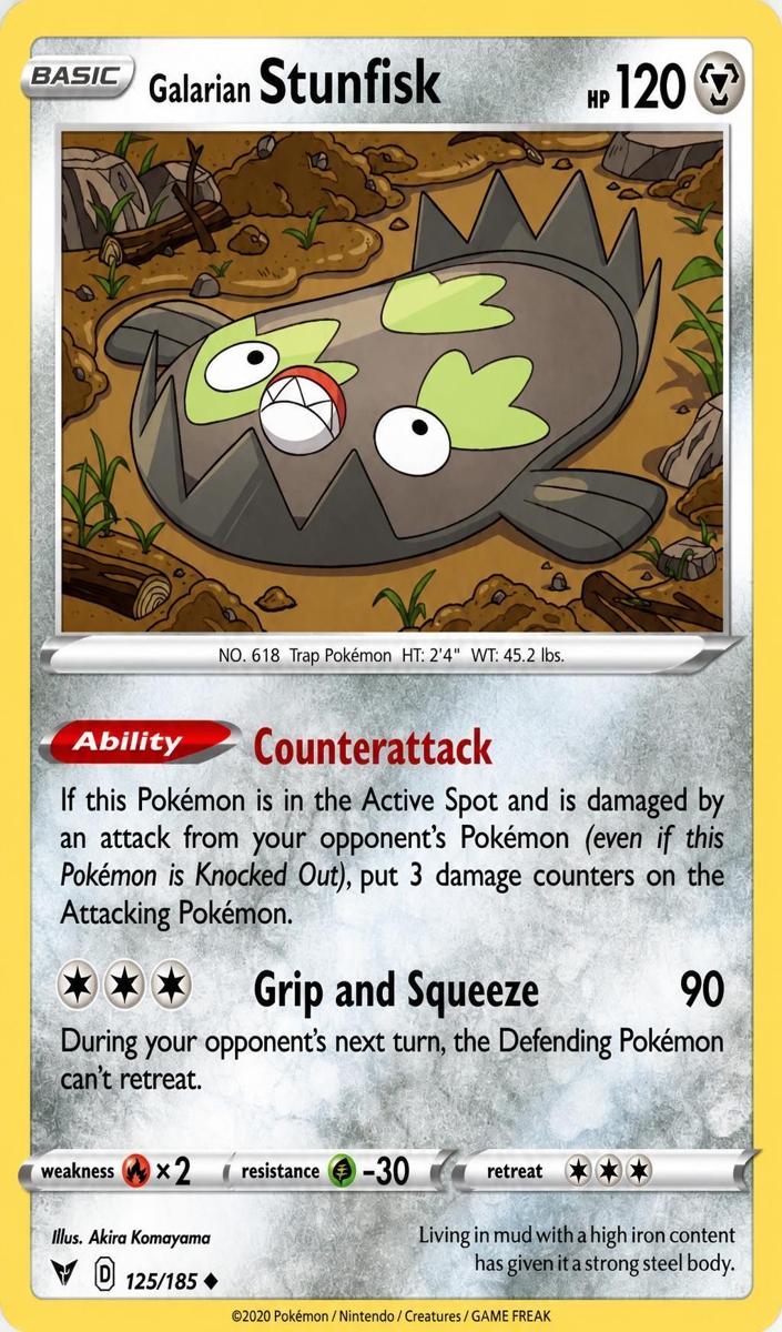 Galarian Stunfisk 2020 Pokemon Vivid Voltage