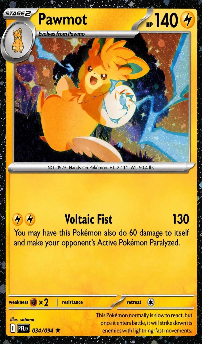 Pawmot 2025 Pokemon Mega Evolution Phantasmal Flames