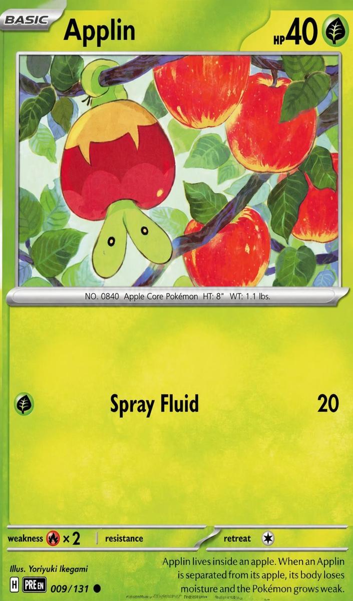 Applin 2025 Pokemon Scarlet & Violet Prismatic Evolutions