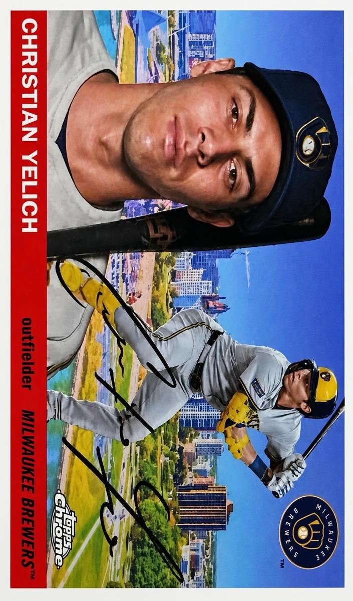 2025 Topps Chrome Platinum 1955 City Variation Christian Yelich #55CV-44 card