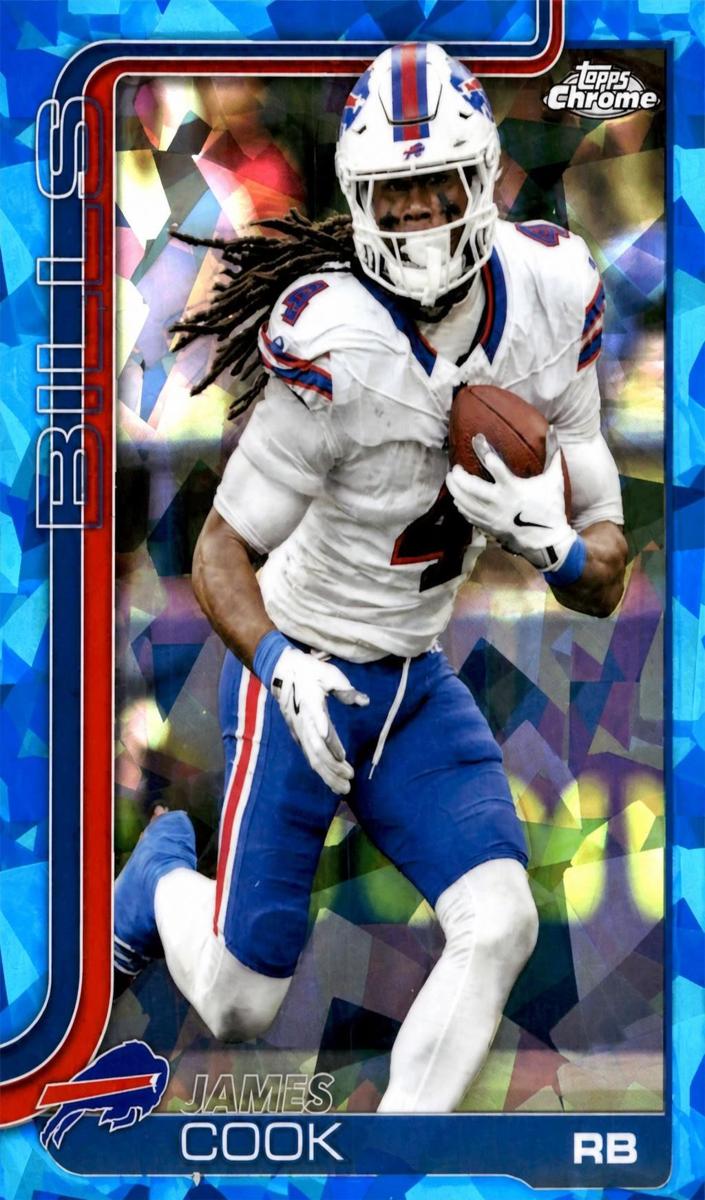 2025 Topps Chrome James Cook [X-Fractor] #35 card