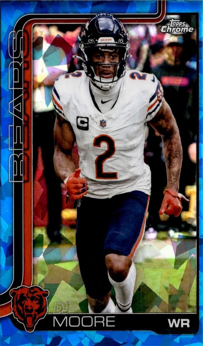 DJ Moore 2025 Topps Chrome Sapphire Football